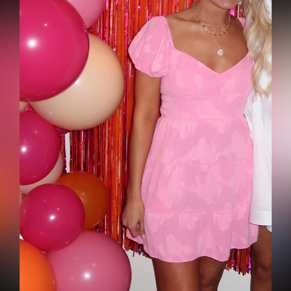 Show Me Your Mumu Pink Butterfly Dress